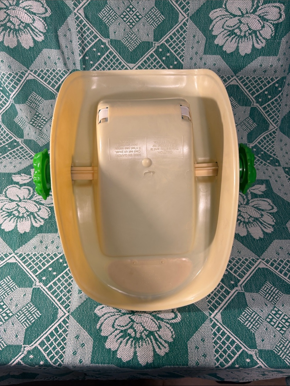 1983 Cabbage Patch Kids Removable Infant Car Seat Carrier - Cream & Green - Picture 5 of 5